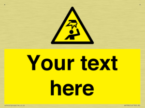 Custom warning overhead obstacle